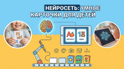 Как самостоятельно создать обучающие карточки для детей в нейросети: алфавит и цифры с картинками