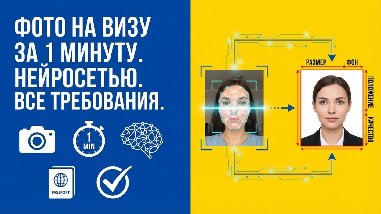 Как сделать фото на визу с помощью нейросети за 1 минуту: по всем требованиям