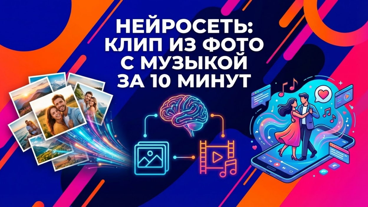 Как создать клип из фотографий с музыкой с помощью нейросети: делаем видео для любимой за 10 минут