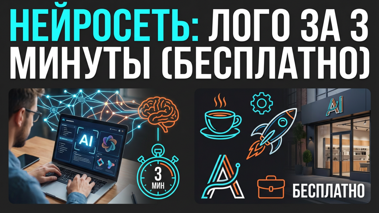 Как создать логотип с помощью нейросети за 3 минуты: для бизнеса бесплатно