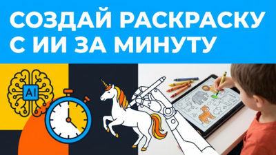 Как создать раскраску для детей с помощью нейросети по любой теме за минуту