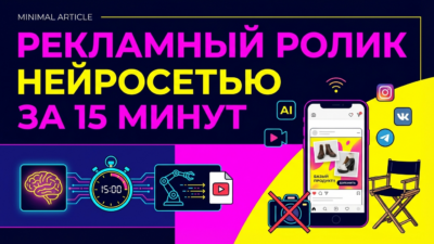 Как создать рекламный ролик с помощью нейросети за 15 минут без оператора