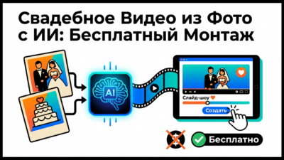 Как создать свадебное видео из фотографий с помощью ИИ: монтаж слайд-шоу бесплатно
